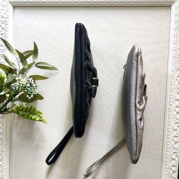 2 Wristlets - RFID Safe Keeper faux leather wallet cc holder zipper bundle set - Picture 8 of 9